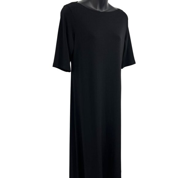 Koze Hawaii Womens Short Sleeve A-Line Midi Dress Stretch USA Scoop NWT New - Picture 2 of 9